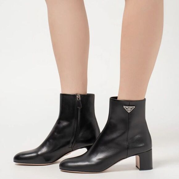 Prada Leather Zip Ankle-Booties - Picture 2 of 14